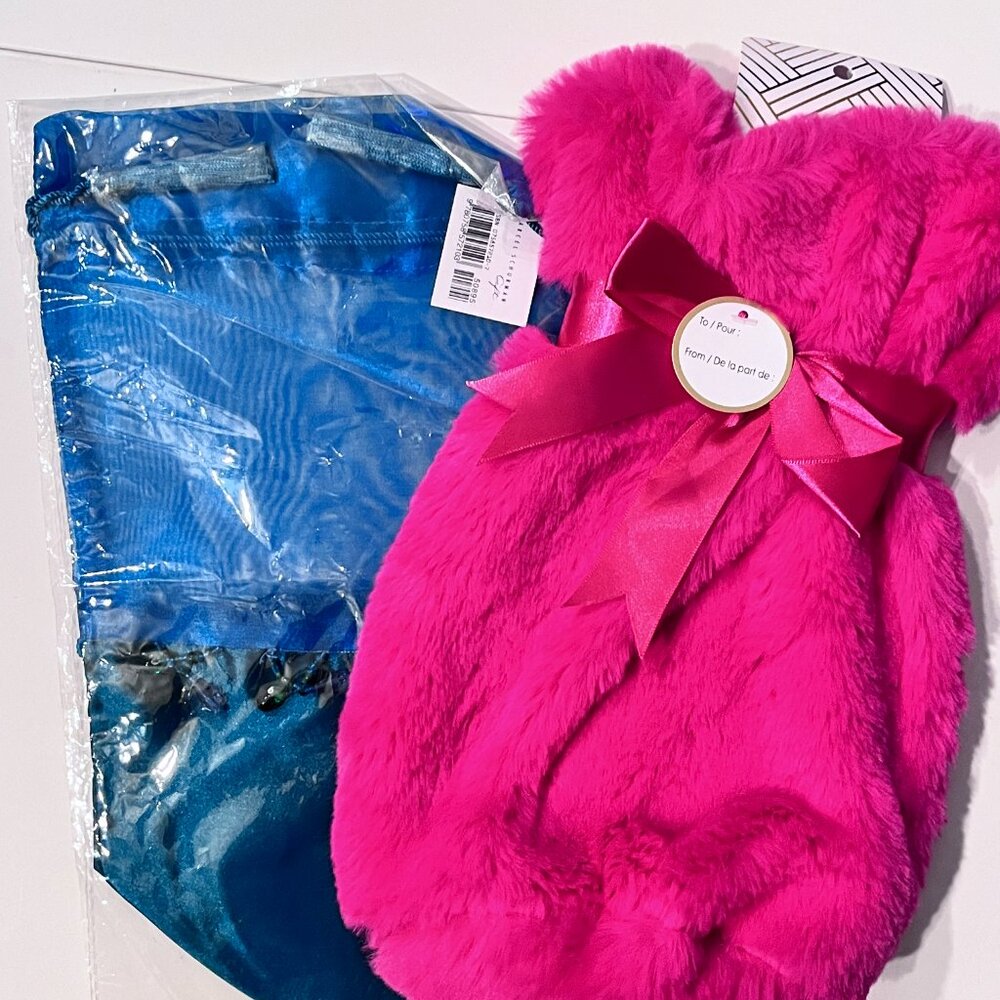Set of 2‎ Wine Bags (Bright Pink and Blue) (new/home/x)